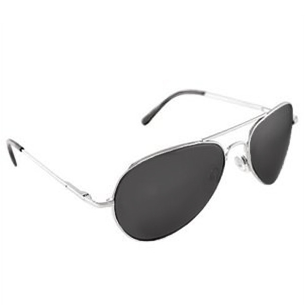 Retro Sunglasses Silver Smoke Frame Police Glasses 1108