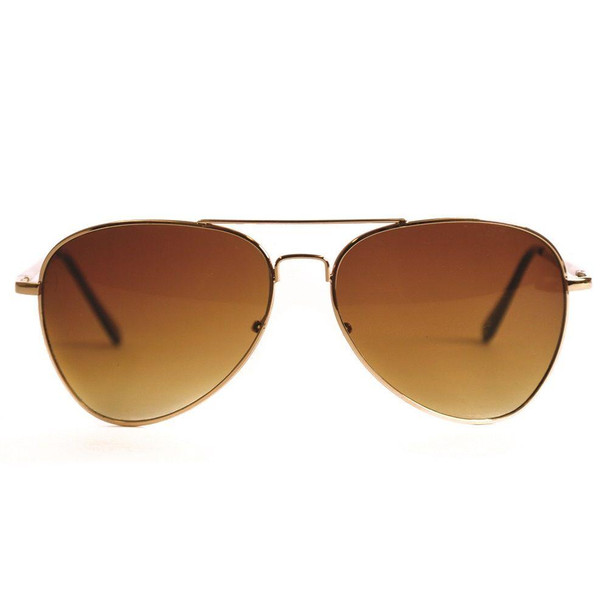 Gold Frame and Brown Lens Aviator Sunglasses Bulk Wholesale 1109