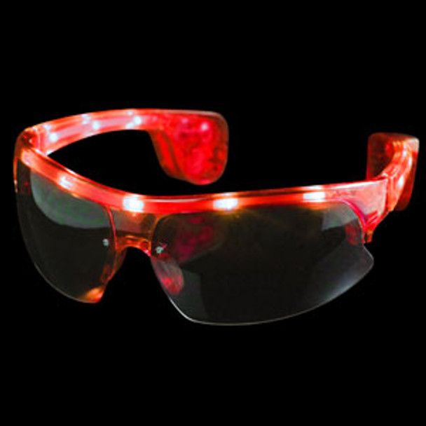 Red Rave LED LIGHT UP Aviator Style Sunglasses 7101