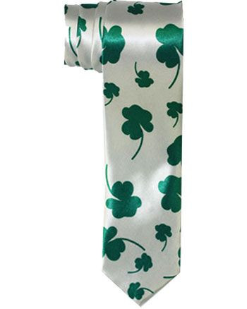 St Patricks Irish Shamrock Green Tie 6807