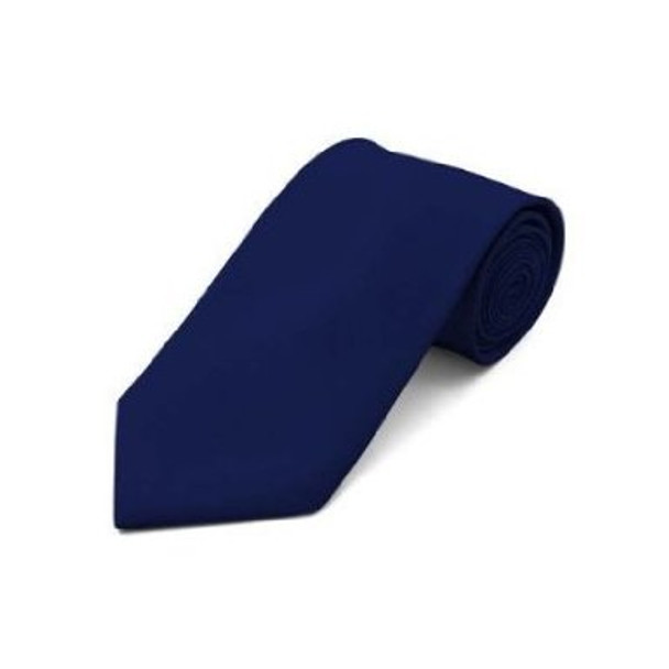 Navy Blue 3.75" Wide Standard  Satin Tie 6813