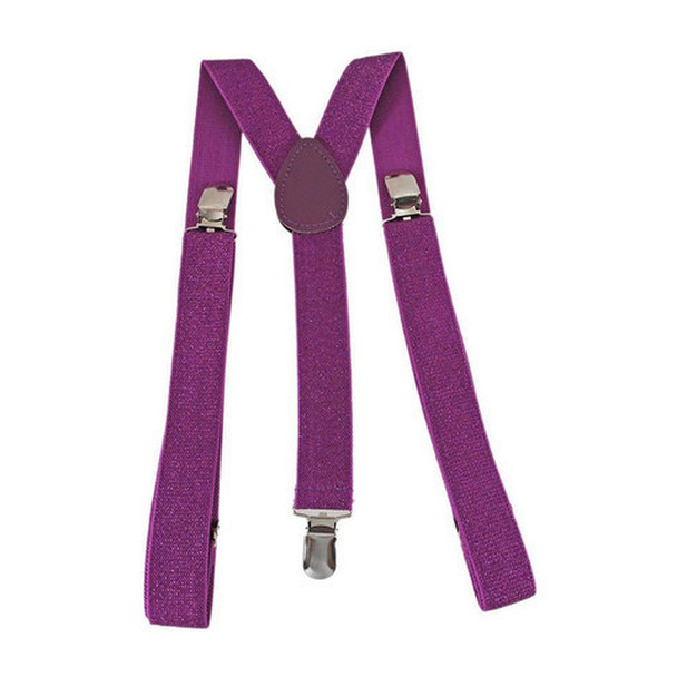 Purple Suspenders Elastic Clip On 1286