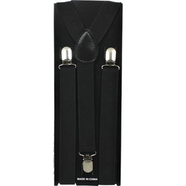 Dancers Black Suspenders Elastic Clip On 1200