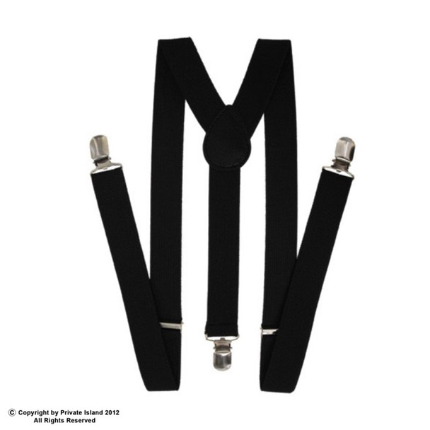 Dancers Black Suspenders Elastic Clip On 1200