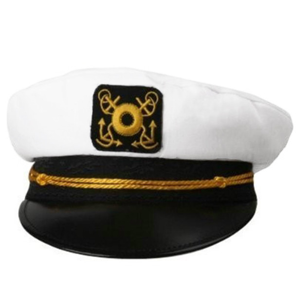 12 PACK Adult Captain Yacht Hat with Yellow String 1343