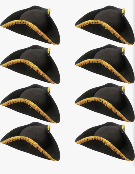 Tricorn Hat Adult Bulk Colonial 1522