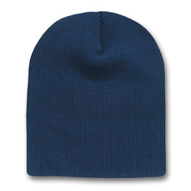 Short Beanie Hat Navy Blue 5734