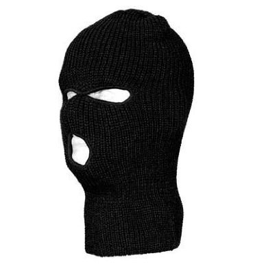 Thief Mask 3Hole Knit Robber Black 12 PACK 3051D Private Island Party