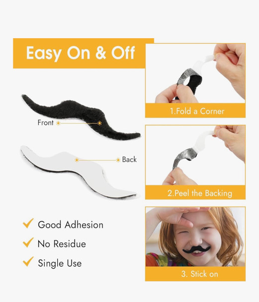 Colorful Bulk Mustaches | 60 pcs Party Set 1621