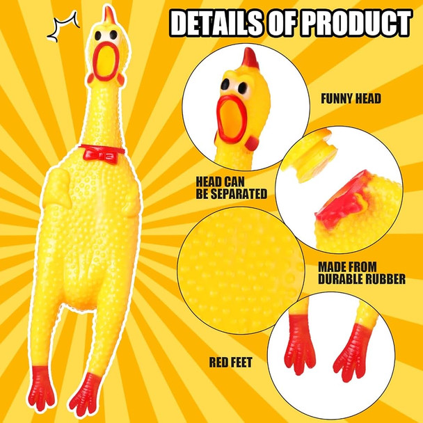 Squawking Rubber Chicken XLARGE 12" 1787 