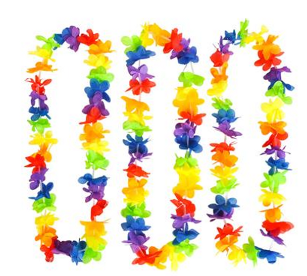 Flower Leis Mix Colors 12-PACK 1839