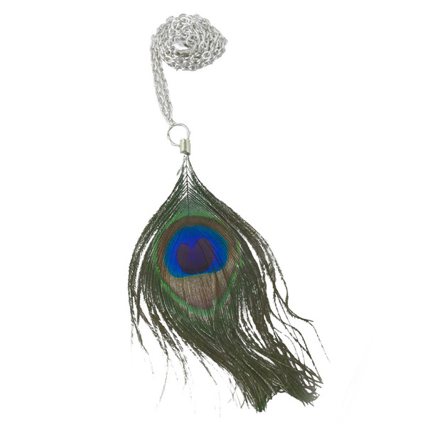  12 PACK Peacock Feather  Necklace 6534