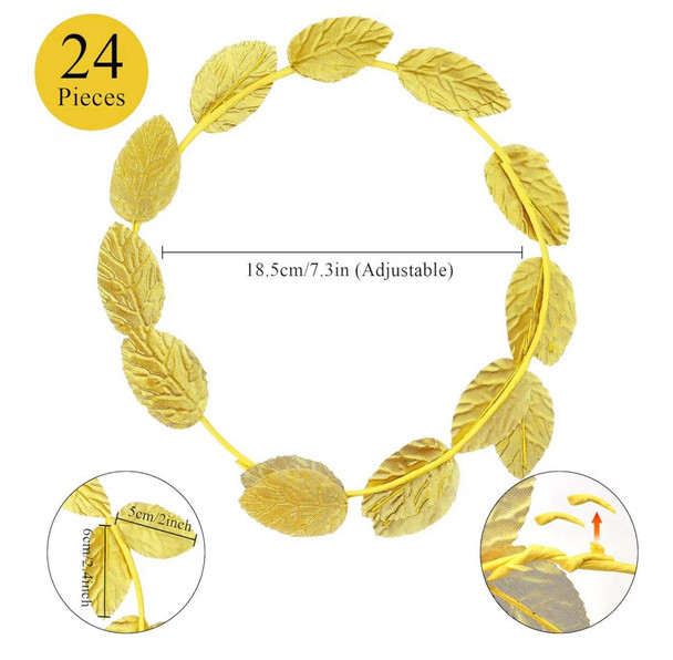 Gold Laurel Roman Headband 24 PACK 1709