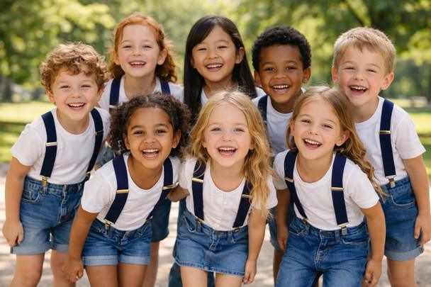 Navy Blue Child Suspenders 30" Standard Size 1296