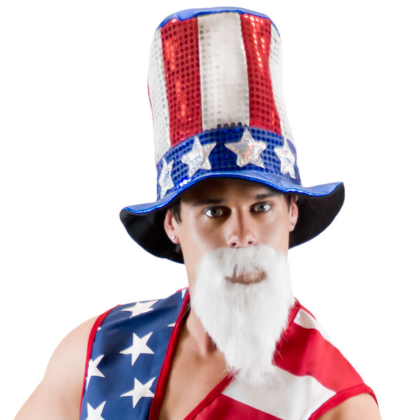 Uncle Sam Glitter Top Hat 1355