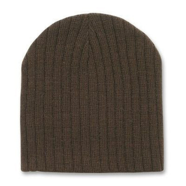 Brown Short Cable Beanie 5711