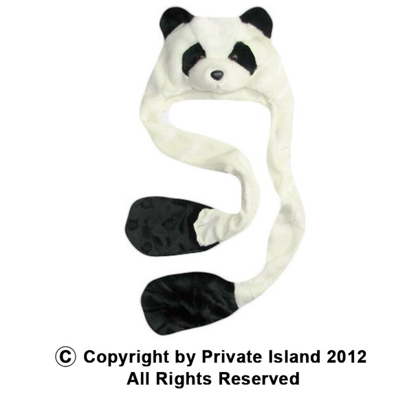 Long Panda Hat with Paws 5865