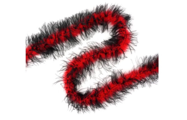 Black and Red Marabou Feather Boa 12 PACK 2028