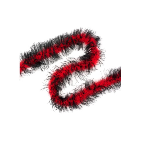 Black and Red Marabou Feather Boa 12 PACK 2028