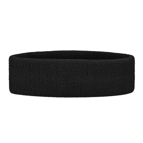 Black Terry Cloth Sweatband/Headband 3101