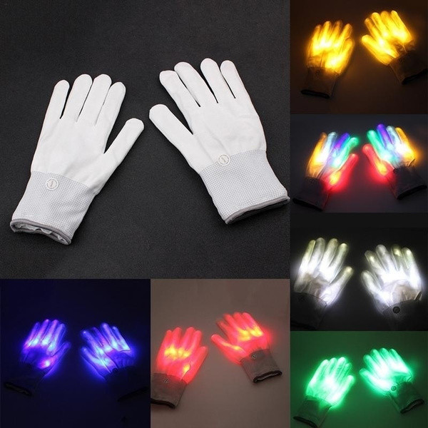 Glow LED Gloves White 5048 - Private Island Party