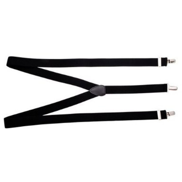 Skinny black suspenders