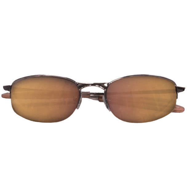 Sports Sunglasses Brown Gold Half Frame/Brown Lens 1127