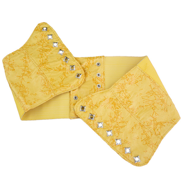 Ultra Wide Yellow Patent Leather Stretch Cinch Belt 2724