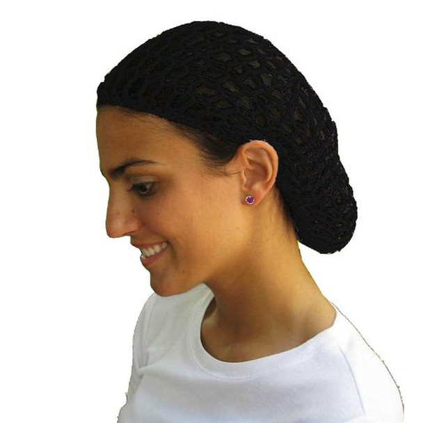 12 PACK Black Crochet Hair Snood 6619