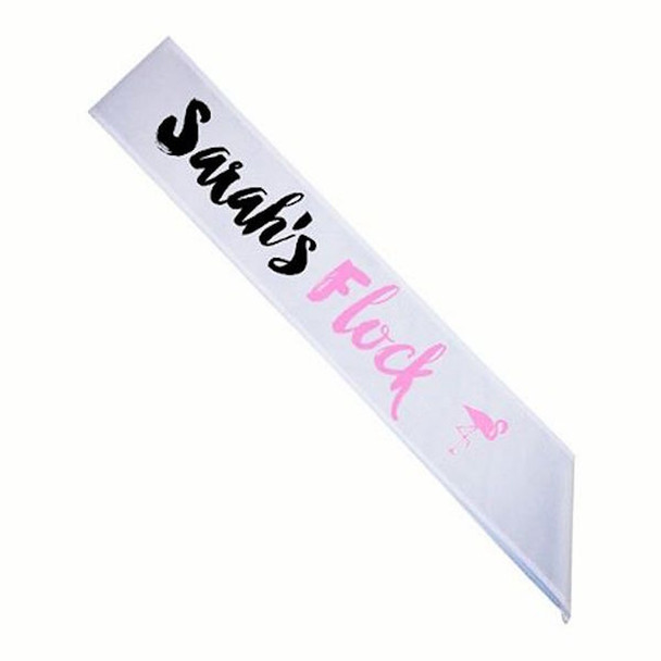 Customized Wedding Sashes Pageant  White Satin Quality Sashes 60" 6853