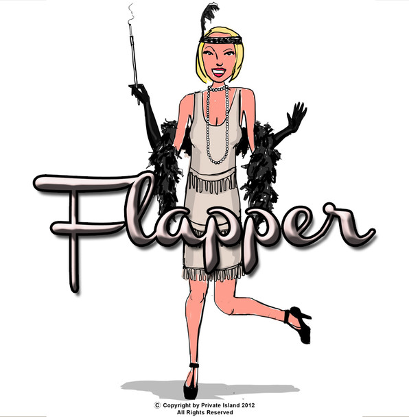 Flapper Costume Black Deluxe 4412