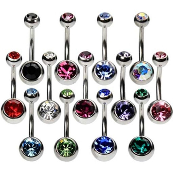 Body Piercing - Belly Ring Assorted Colors 6529