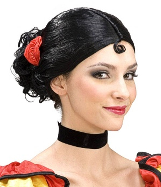 Spanish Senorita Costume Wig 6090
