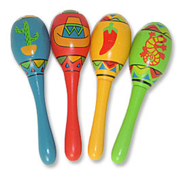 Mini Maracas Bulk | Cinco De Mayo Maracas | 12 PACK 1745