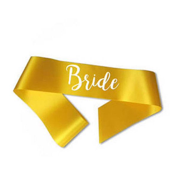 Custom Pageant Wedding Yellow Satin Sashes 60" 6861 (Fonts in Picture Gallery)