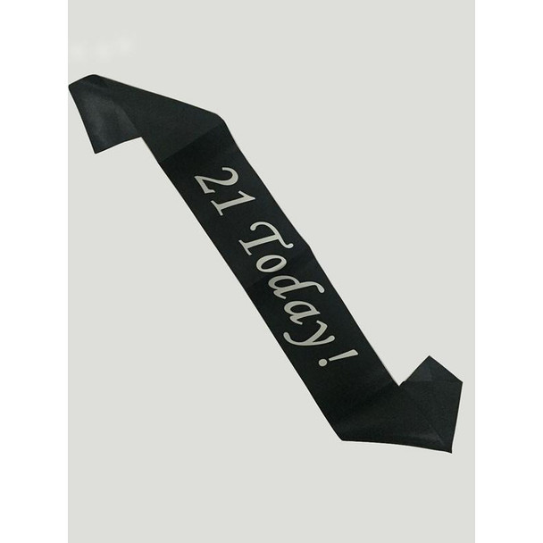 Custom Pageant Wedding Black Satin Sashes Satin Quality 60" 6862 (Fonts in Picture Gallery)