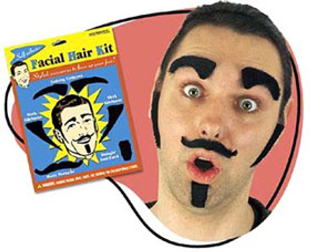 Stick-On Mustache & Facial Hair Kit 9058