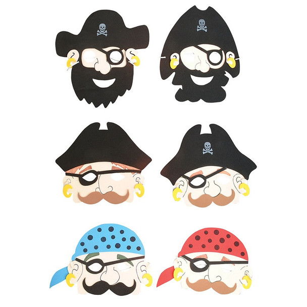 Foam Pirate Masks w/ String 24 PACK 1814