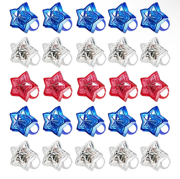Light Up Patriotic Rings  6598