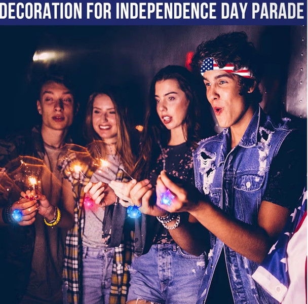 Light Up Patriotic Rings  6598