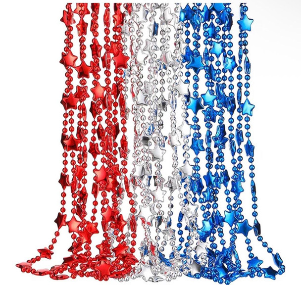 4th of July Star Beads 21 PACK 6523