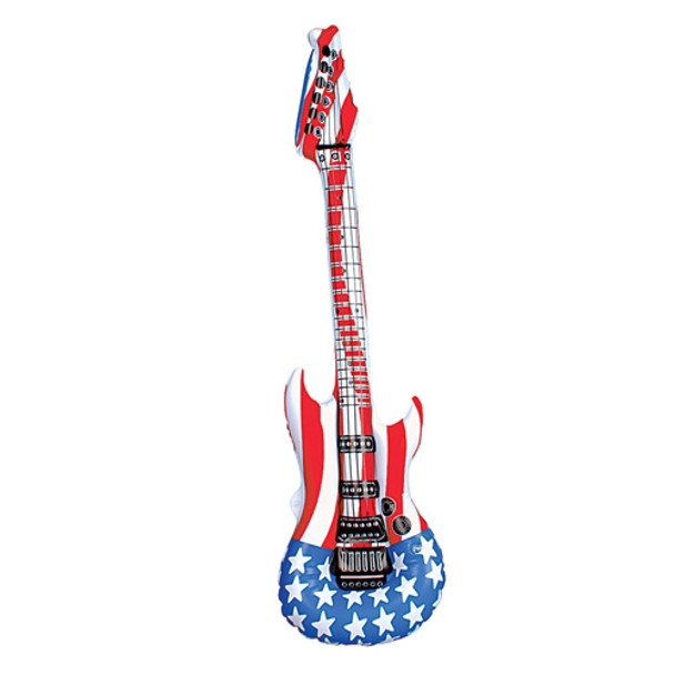 12 PK Patriotic Inflatable Guitar - 42 inch 9139