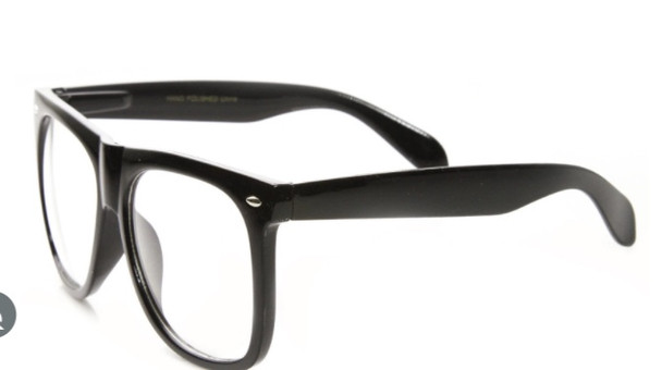 Black Nerd Glasses | Iconic 80's Style | Clear Lens 1081D