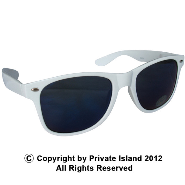 White Sunglasses | Iconic 80's Style | 12 PACK ADULT SIZE 1058D