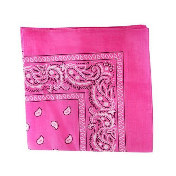 Hot Pink Bandana 22" Square Standard 100% Cotton 1917D