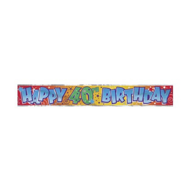 Happy 40th Birthday Banner 3809