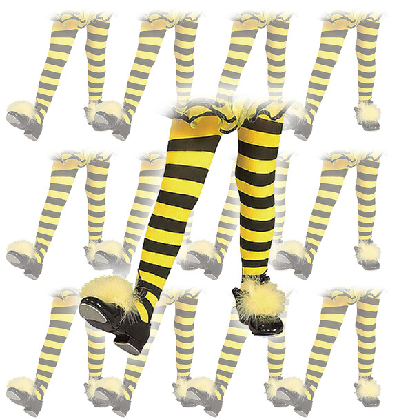 Bumblebee Tights Child Size 12 PACK 8005D