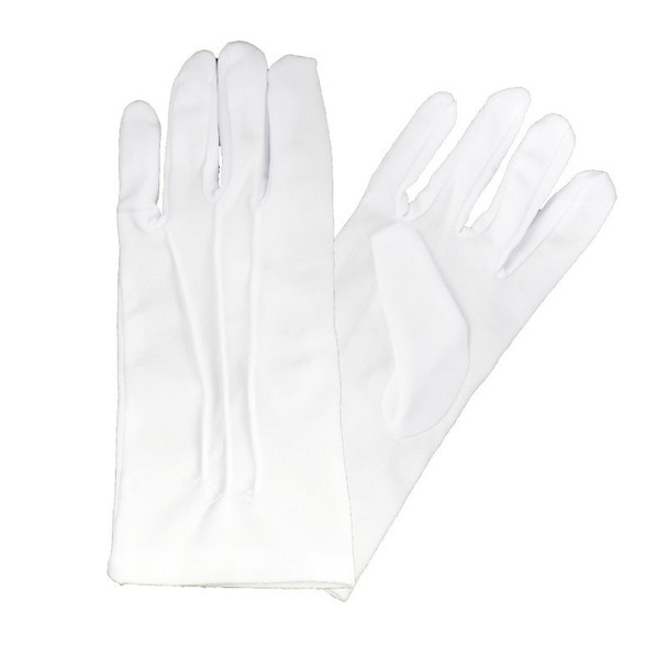 Parade Gloves White Stitched  w/ SNAPS Adult PAIR 5020-5024