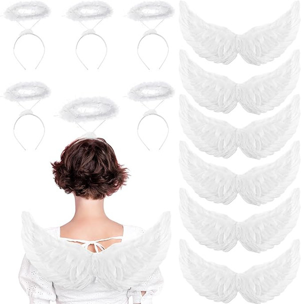 Costume Angel Wings & Halo 12 PACK  4455-4457