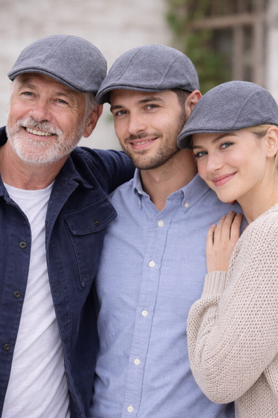 Ivy Cap Deluxe Navy Blue  10+ Colors Available Linen Cotton 22.5 " Adult Standard 1337